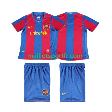 Maillot de Foot FC Barcelone 2007 2008 Retro Enfant Domicile